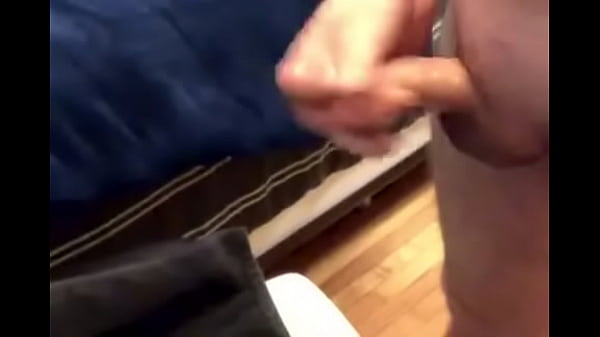 Jacking off until cock pulses and releases big cumshot