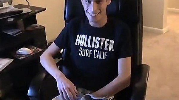 Hot gay Jared is jumpy about his very first time masturbating off on 