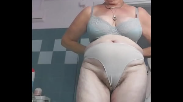 Granny fucks hairy pussy with cucumber  