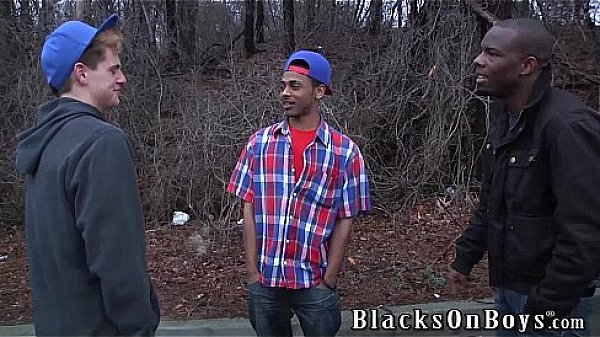 2 big cocks for blonde twink