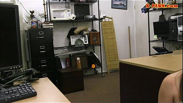 Pretty babe pawns her pussy and fucked in the backroom