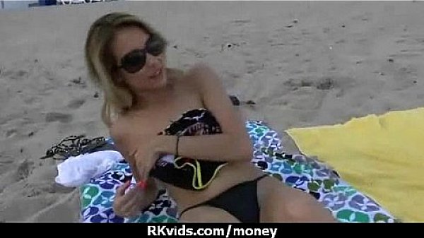Slutty amateur babe is paid cash from some crazy public sex 16