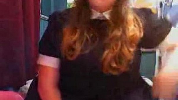 chub in maid outfit from DesireBBWs.com strips and bates