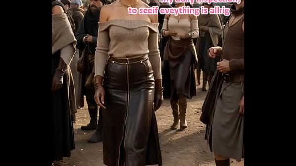 Beautiful rich brunette bitch fucked in brown leather clothes - AI Illustrated Leather Porn Dream  