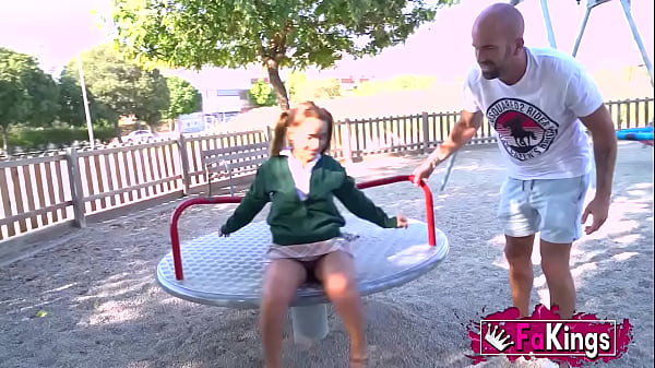 Public exhibitionism with a tiny babe and a BIG COCK!