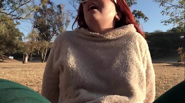 Playing in the park with a vibrator inside my pussy