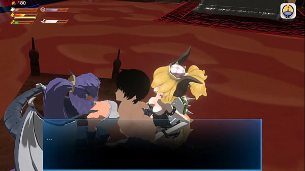 3D Game Femdom University Bowsette fucks you with a strap on 3way 
