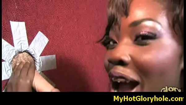 Initiating black girl in the art of interracial gloryhole blowjob 38  