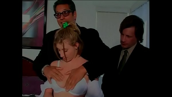 The brunette Kat Langer was fucked by double penetration into the cunt and ass after being cummed into the pink mouth  