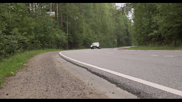 Sexy hitchhiker Eva Lexx got her first anal sex with a stranger who fucked her hard in the ass FLX006P01