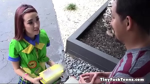 Tiny Teen Creeps In Backyards