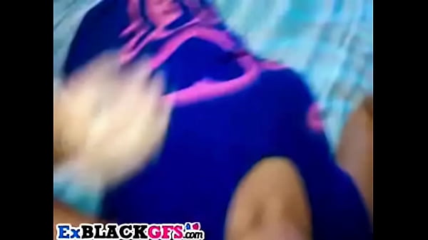 Cute black ex GF sucks balls and gets mouthful of cum