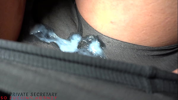 serious business woman in used pantyhose used by the boss for more cum in her nylons