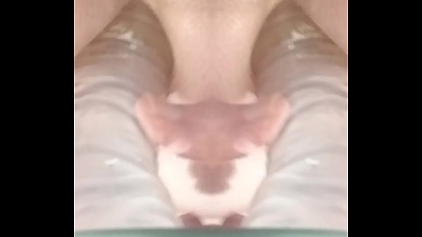 Looking up through a glass round table I film my ass being Penetrated by two massive dildos in turn and trying to double penetrate 