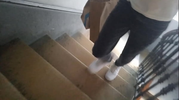 Dirty soles due to chocolate and ketchup in this boy foot fetish gay porn video 