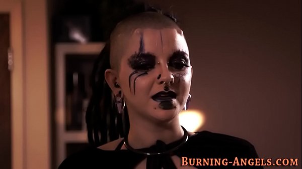 Emo goth whore riding