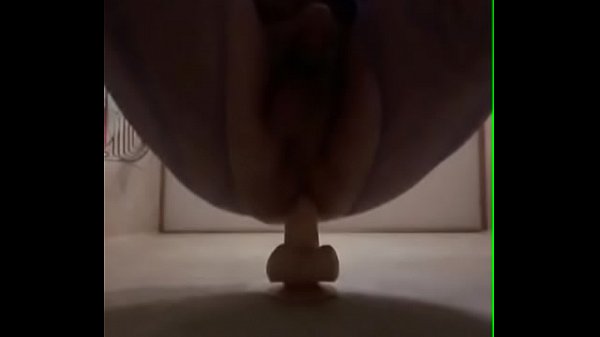 Purple Bodystocking Dildo Ride 