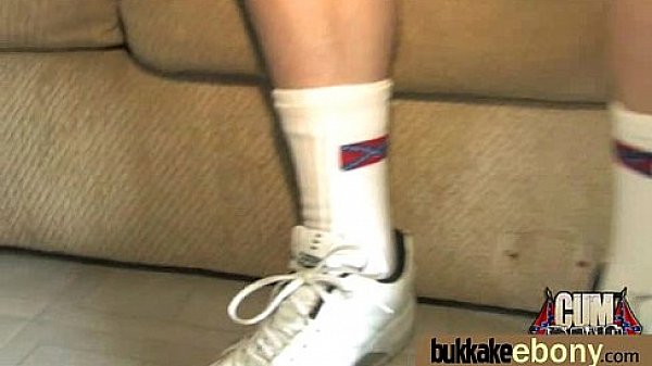 Ebony babe sucks too many white cocks 11  