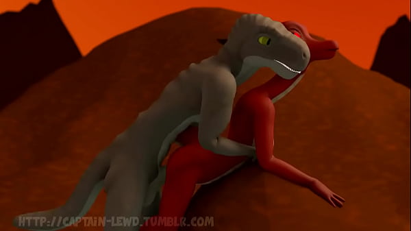 Red dinosaur porn