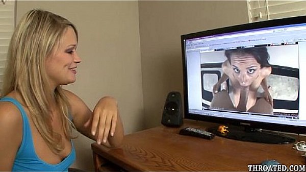 Heather Starlet eagerly deep throats big hard cock 