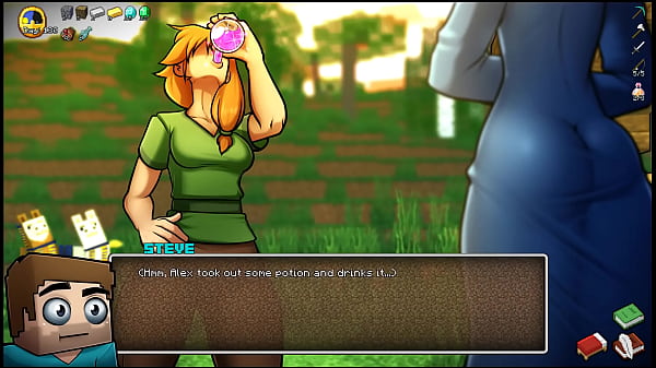 HornyCraft [ Parody Hentai game PornPlay ] Ep.42 Mrechant fucked by a big FUTANARI COCK !