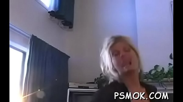 Busty hottie wet smoking scene  