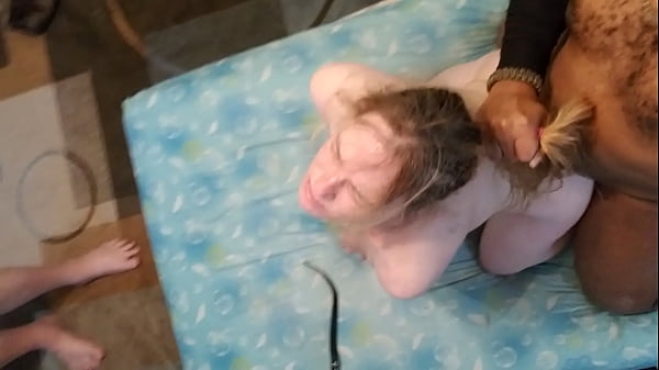 White slave christmas fucked by black master