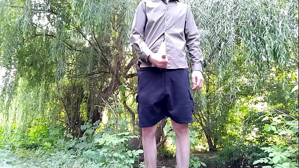 Jealous mother-in-law helped me cum in outdoor