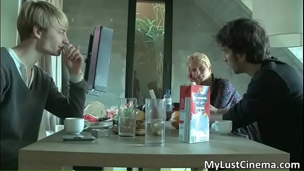 Horny amateur couple making out on the