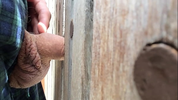 Walking in the outdoors and fucking the neighbor's slat fence