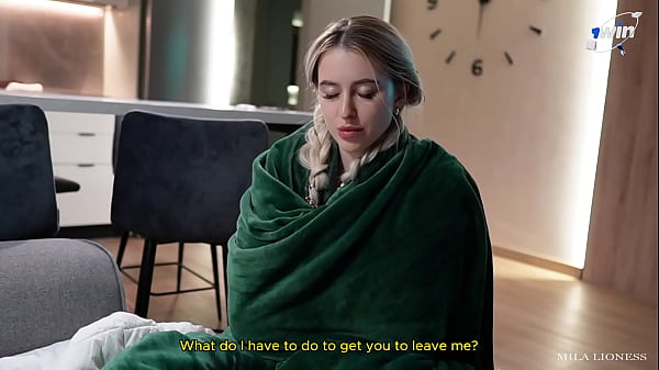 Sharing The Bed With StepSister on Vacation. She Got Scared and Got Cum on Her Panties...