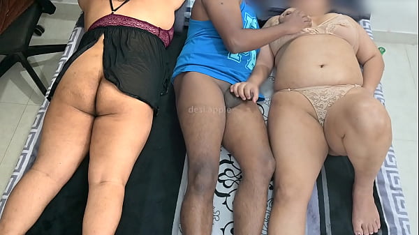 Indian boy fucking mother in law while wife slepping next to them