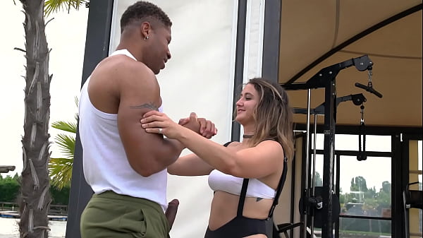 Behind the scene #197, Submissive Italian slut Deianira Festa, first interracial balls deep anal, rough sex, gapes and facial  