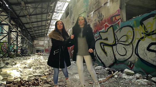 Two German best Girl Friends Julia Parker and Maria Gail talk to risky no Condom FFM 3Some Sex at Lost Place