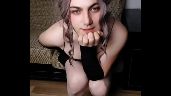 Shemale Bend Down Big Ass Tranny Booty Ladyboy Cute Blonde Sissy Crossdresser White Slut 