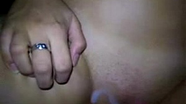 Girlfriend with nice boobs gives handjob