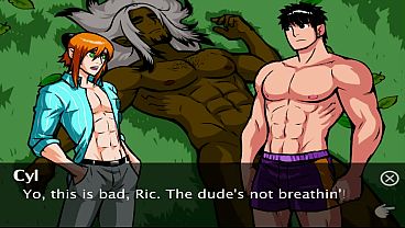 Сочный и жёсткий минет, гей-друзья занимаются сексом, анимация из игры