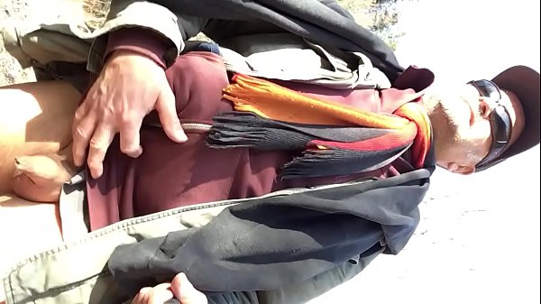 walking in nature showing off my penis