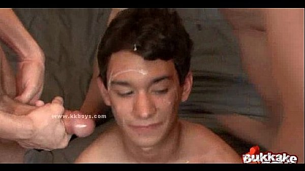 Innocent darling in gay cum facial sex