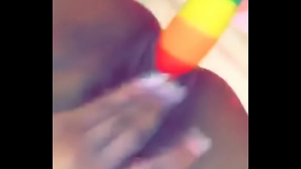 Black girl squats on dildoe