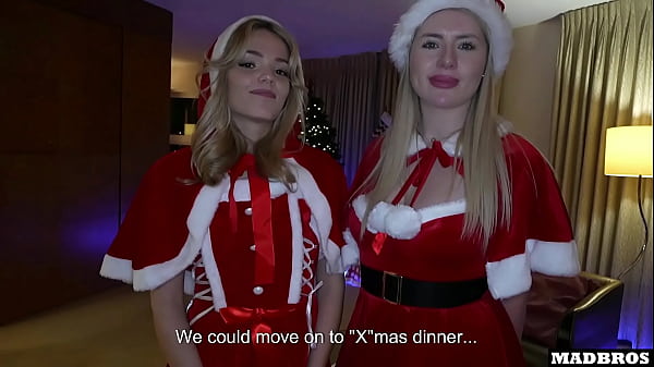 Two Beautiful Christmas Mothers Blonde Fucked In Anal Under The Tree And DP On A Piano !!!  