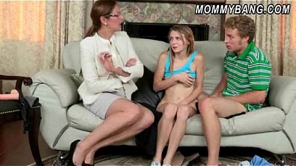 Strict stepmom Samantha Ryan and teen Ava Hardy share a cock