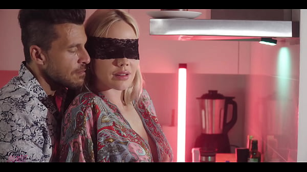 Blindfolded Angie Lynx Gets Fucked Hard in the Kitchen