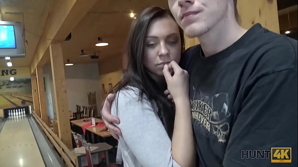 HUNT4K. Modest chick takes dick in mouth and spreads legs for money