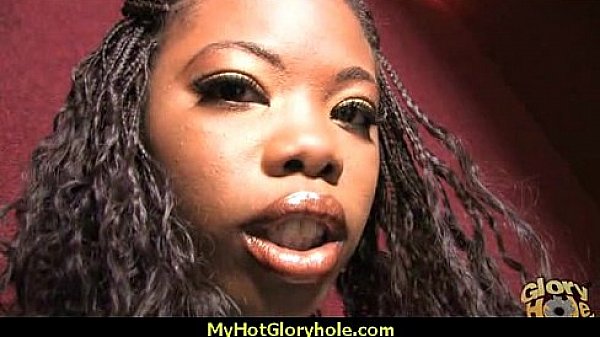 Ebony sloppy gloryhole blowjob 22