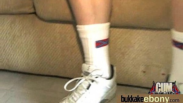 Naughty black wife gang banged by white friends 17