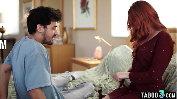 Big boobed cougar stepmom takes a rest on stepsons big cock