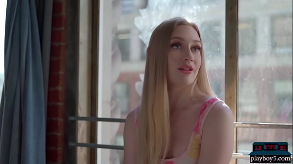 Big ass blonde teen pornstar shows off her luscious body before masturbating  