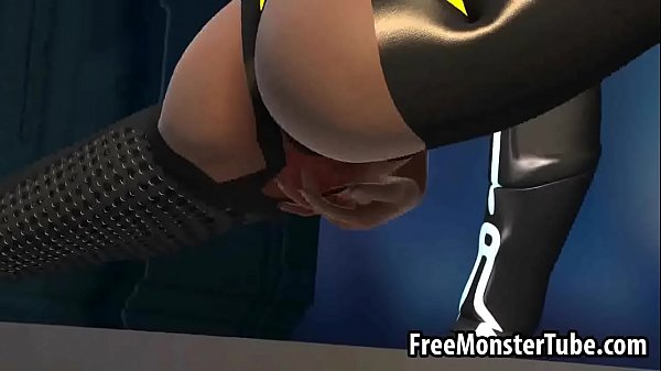 3D cartoon Tron babe sucks cock and gets fucked  