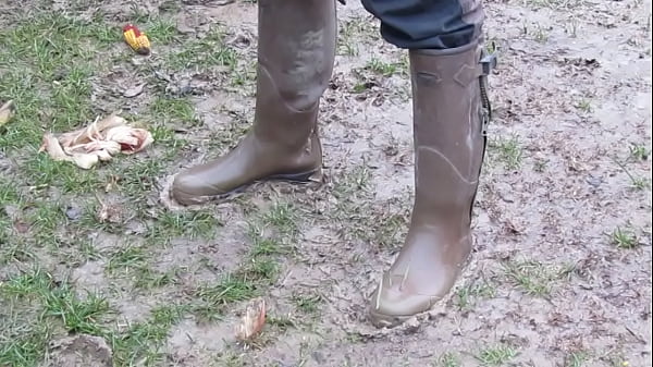 sweaty and muddy boots